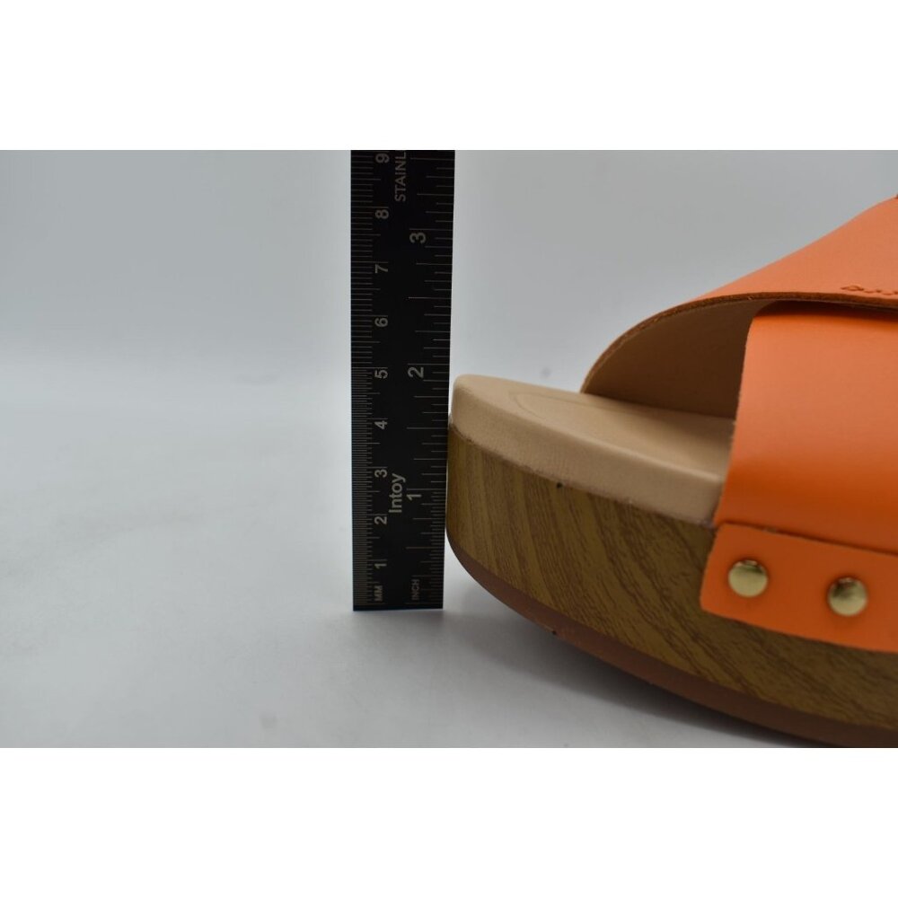 Clarks Womens Size 7.5 Sivanne Walk Orange Leather Open Toe Comfort Sandal Shoes - Picture 11 of 14